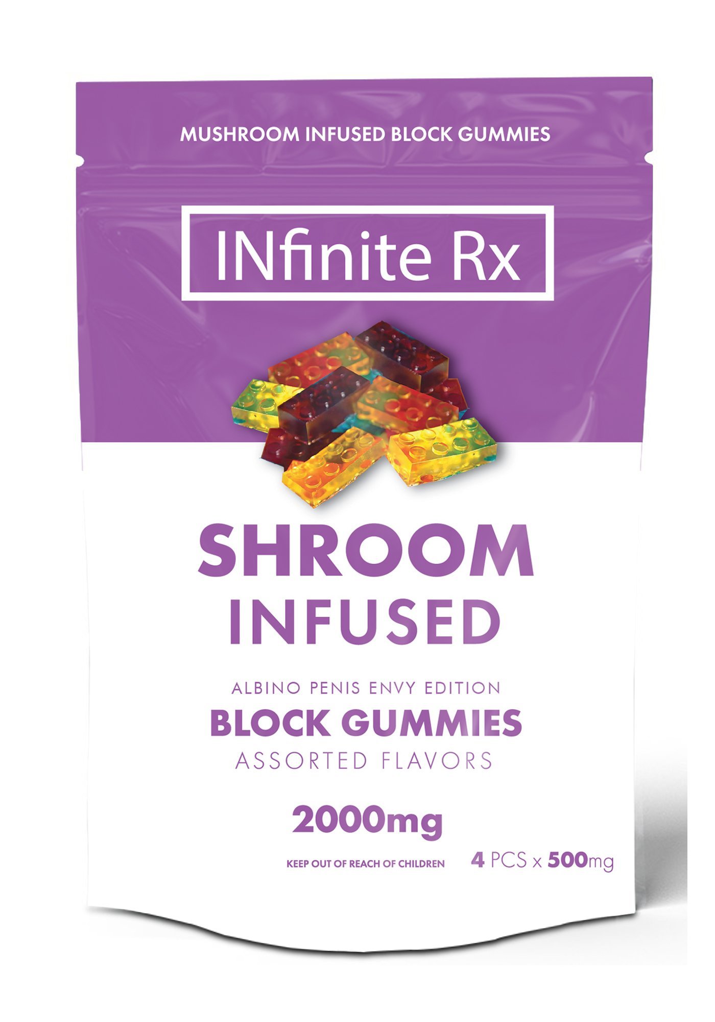 INfinite Rx Shroom Infused Albino Penis Envy Edition Block Gummies Edibles (2000mg) - Image 2