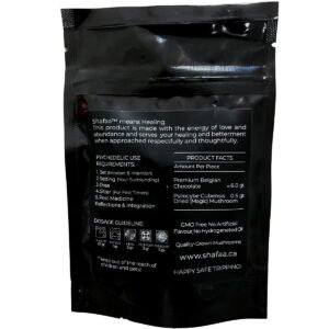 Alternative view of Shafaa Macrodosing Magic Mushroom Dark Chocolate Edibles