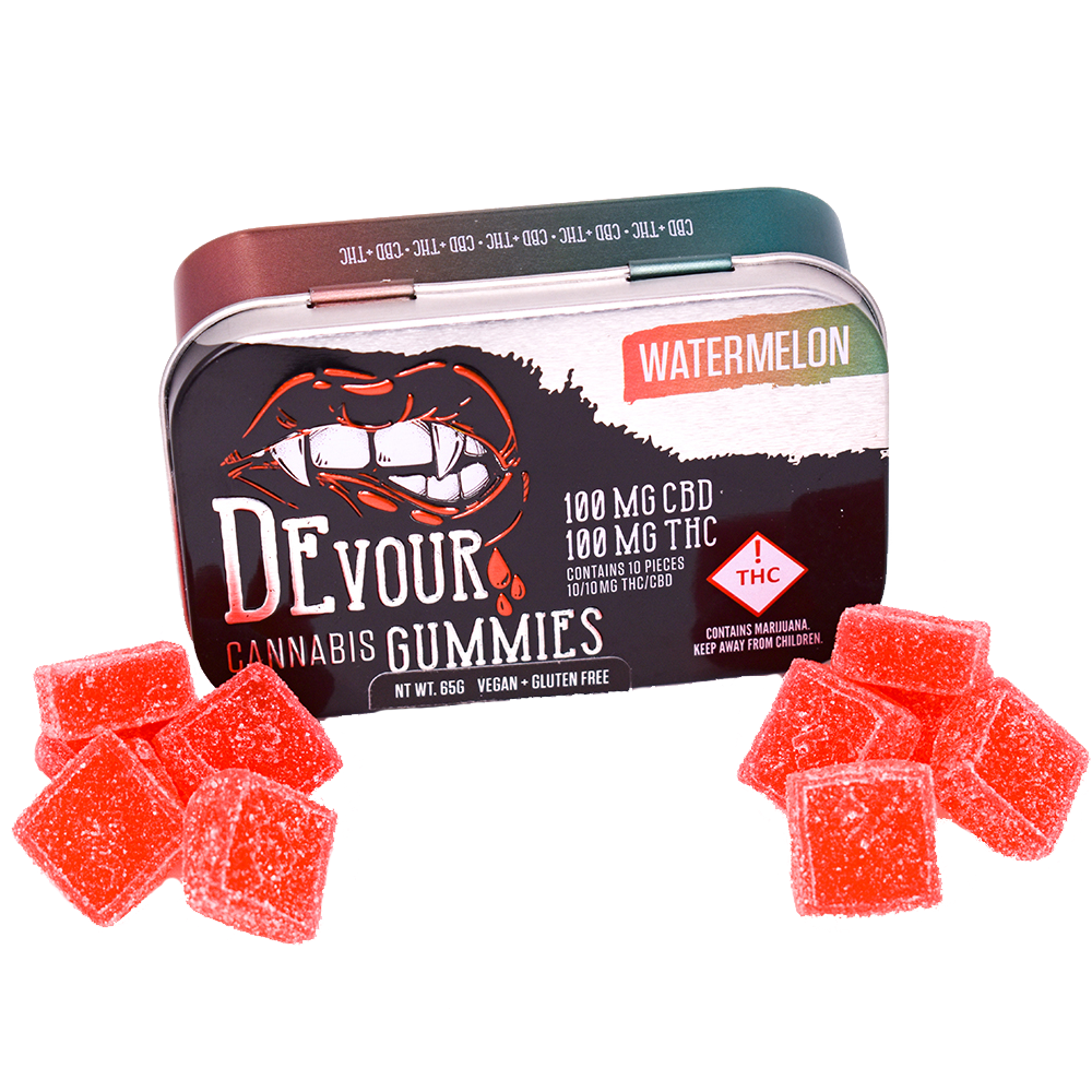 DEVOUR WATERMELON 1:1 THC:CBD GUMMIES