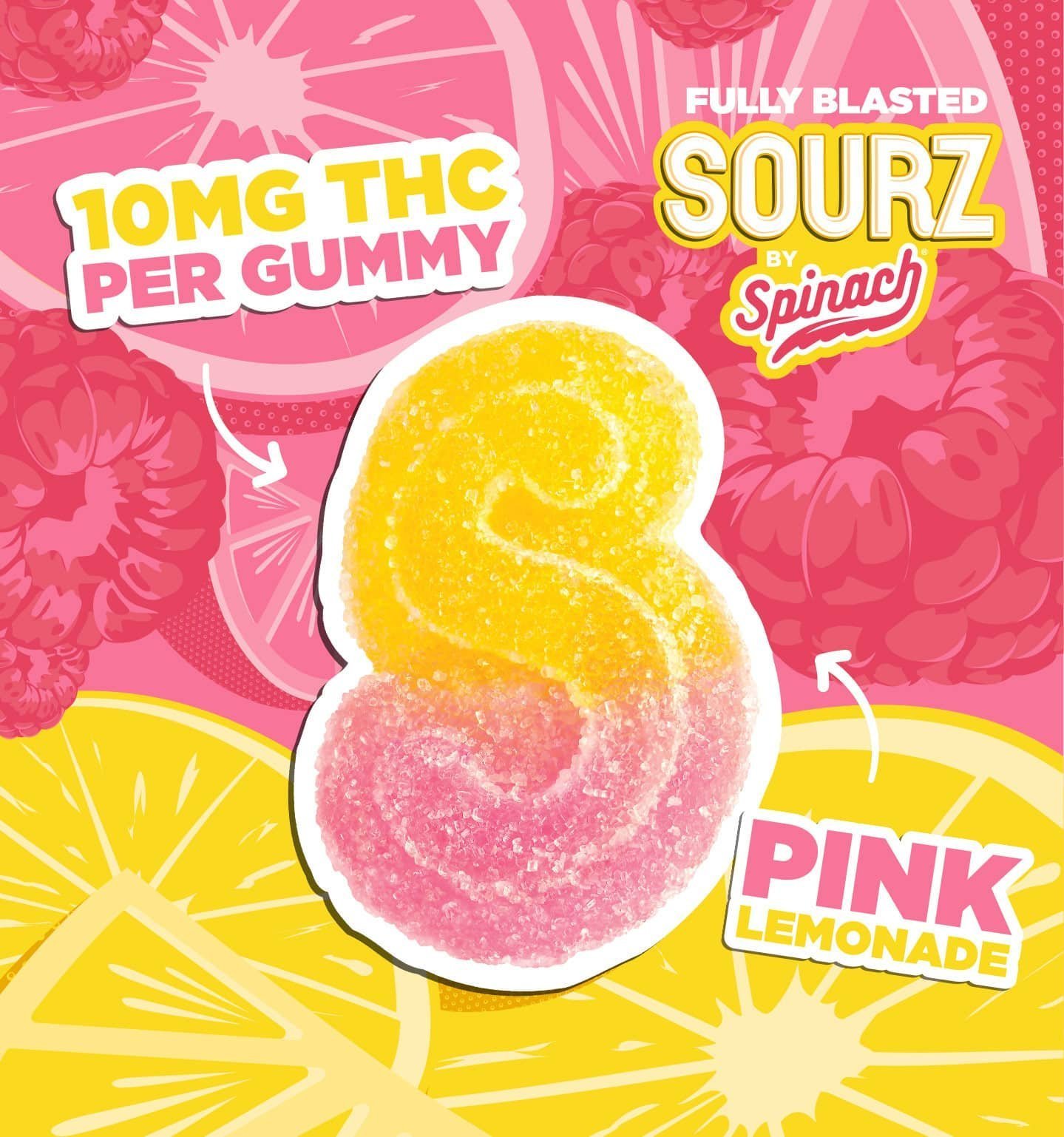 SOURZ PINK LEMONADE GUMMIES