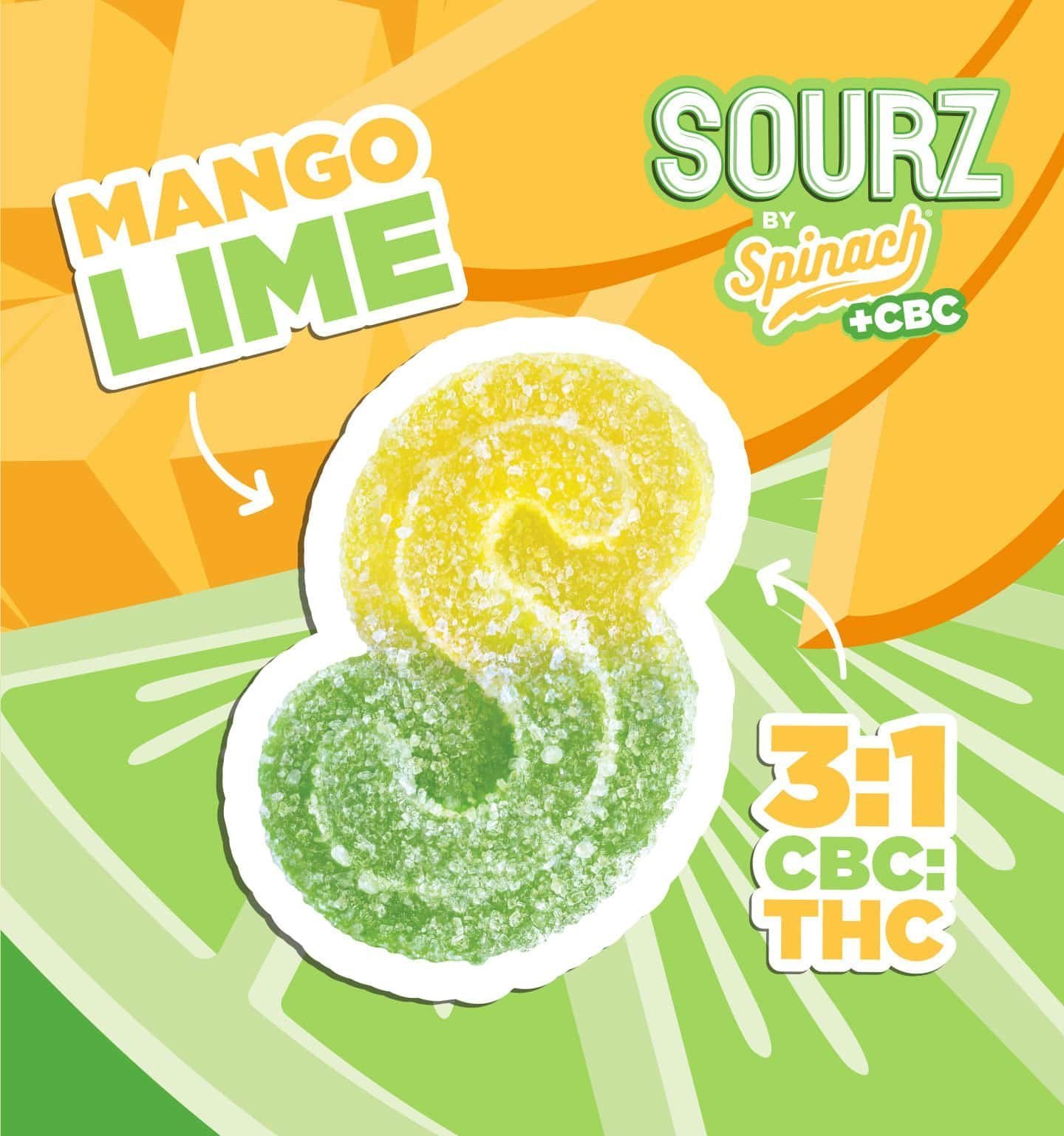 SOURZ MANGO LIME GUMMIES